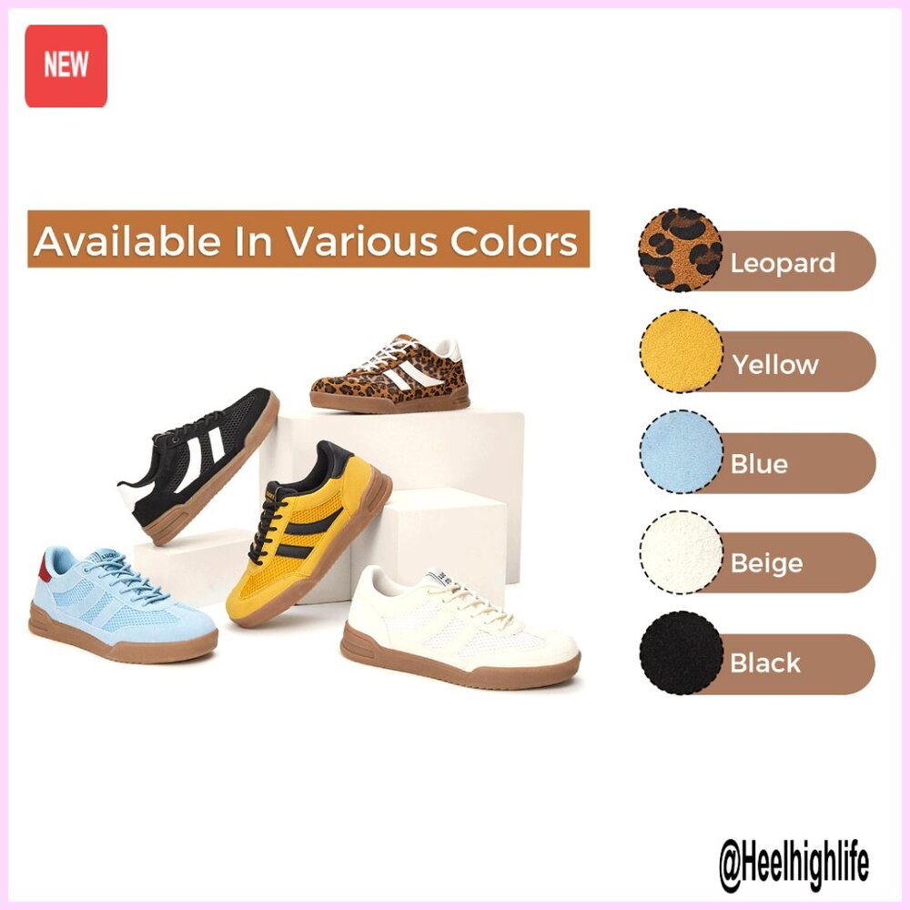 Retro Mesh Sneakers Classic Gum Sole Running Athletic Tennis Casual Wear - Picture 7 of 7